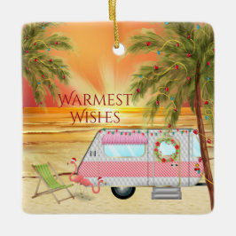 Personalisierter RV Camper Weihnachten Keramikornament