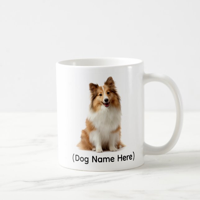 Personalisierter Sable-Sheltie „Ich Besitze Dich“ Kaffeetasse (Rechts)