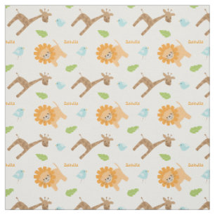 Personalisierter Safari-Tier-Dschungel Themed Stoff