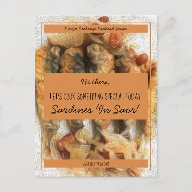 Personalisierter Saffron Black Script Recife Excha Postkarte (Vorderseite)