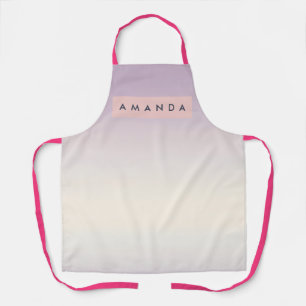 Personalisierter sanfter Lavendelverlauf in Pastel Schürze