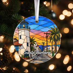 Personalisierter Santa Barbara-Acryl-Schmuck, Cust Ornament