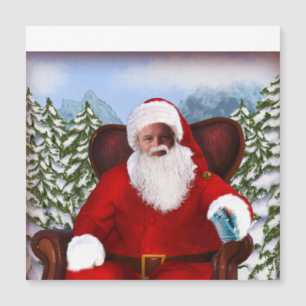Personalisierter Santa Fügen Sie Ihr Foto hinzu Magnetkarte