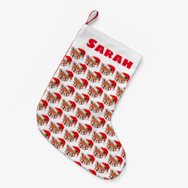 Personalisierter Santa Red Panda Weihnachts-Strump Kleiner Weihnachtsstrumpf