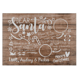 Personalisierter Santa Tray für Weihnachten Abend  Schneidebrett