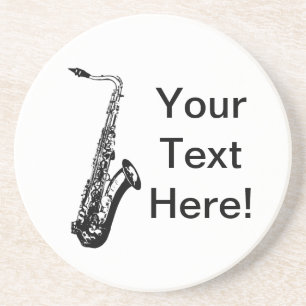 Personalisierter Saxophone Sandstein Untersetzer