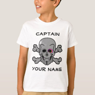 Personalisierter Schädel und Knochen T-Shirt