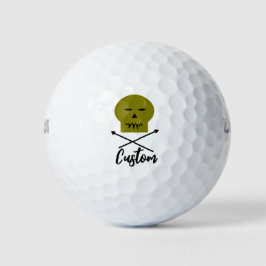 Personalisierter Schädel und Kreuzknochen Golfball