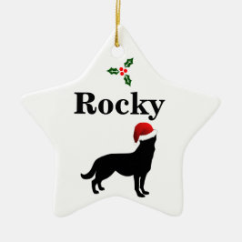 Personalisierter Schäferhund-Hund Keramik Ornament