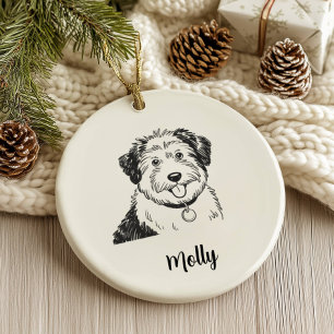 Personalisierter Schäferhund Weihnachten Keramik Ornament