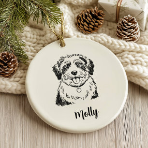 Personalisierter Schäferhund Weihnachten Keramik Ornament