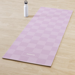 Personalisierter Scheckzuckerlavender Lila Yogamatte