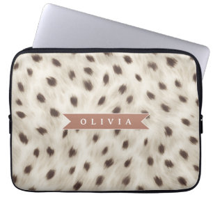 Personalisierter Schicker Neutraler Leopard Tierdr Laptopschutzhülle
