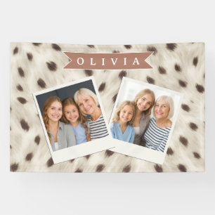 Personalisierter Schicker Neutraler Leoparden-Tier Banner