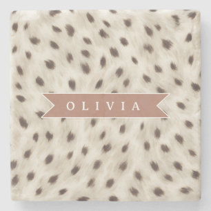 Personalisierter Schicker Neutraler Leoparden-Tier Steinuntersetzer