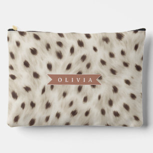 Personalisierter Schicker Neutraler Leoparden-Tier Zubehörtasche