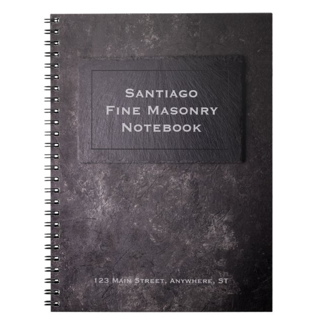 Personalisierter Schiefer und Stein Notizblock (Vorderseite)