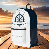 Personalisierter Schiffskapitän Vintages Wasserrad