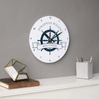Personalisierter Schiffskapitän Vintages Wasserrad