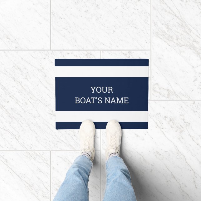 Personalisierter Schiffsname Dock Mat Fußmatte (Indoor)