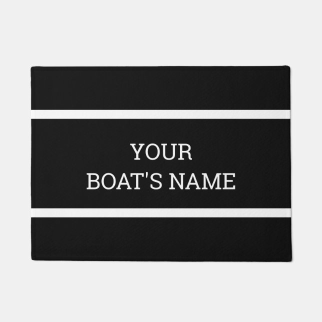 Personalisierter Schiffsname Dock Mat Fußmatte (Vorderseite)