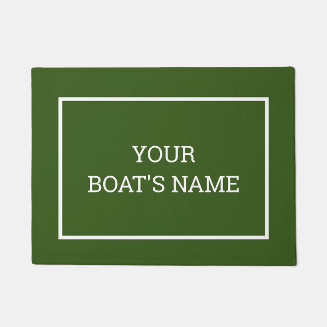 Personalisierter Schiffsname Dock Mat Fußmatte (Vorderseite)