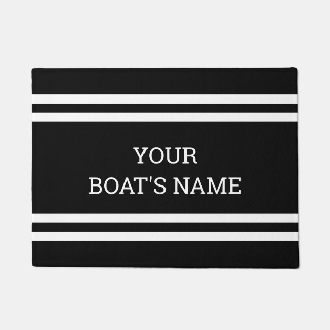 Personalisierter Schiffsname Dock Mat Fußmatte (Vorderseite)
