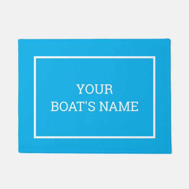 Personalisierter Schiffsname Dock Mat Fußmatte (Vorderseite)