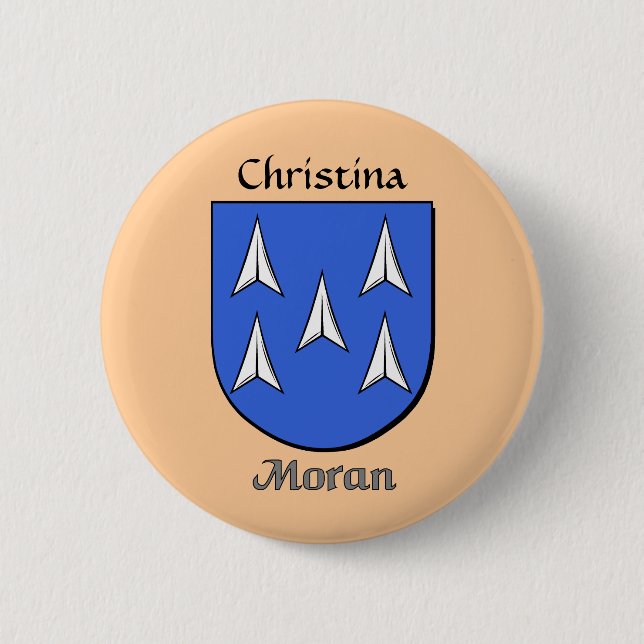 Personalisierter Schild des Morans Button (Vorderseite)