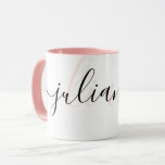 Personalisierter, schimmernder Rosa und Schwarz Tasse<br><div class="desc">Ein Freund von mir gab uns allen einmal personalisierte Umarmungen, nur aus heiterem Himmel. Ich erinnere mich, wie nachdenklich es von ihr war, und ich liebte es, etwas nur für mich zu sehen. Zu der Zeit hatte das, was sie mir gab, nur meinen Anfang. Es inspirierte mir, diese Tasse anzubieten,...</div>
