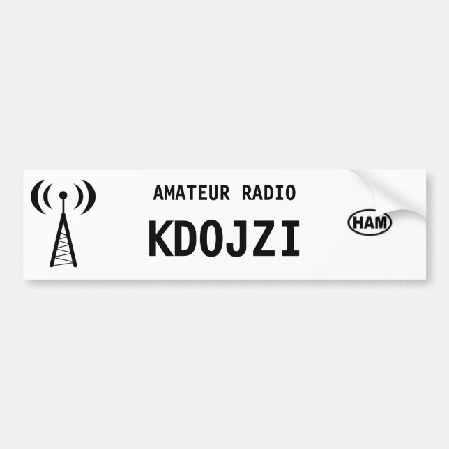 Personalisierter Schinken-Radio-Autoaufkleber Autoaufkleber (Vorne)