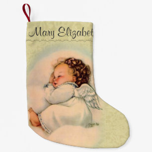 Personalisierter Schlafenengel in der Wolke Kleiner Weihnachtsstrumpf