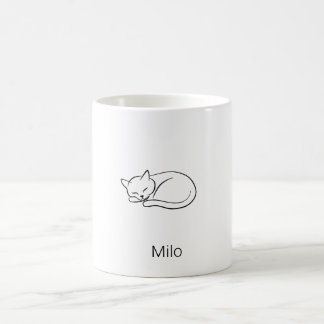 Personalisierter Schlafkatzen-Minimalist-Tasse Kaffeetasse