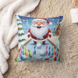Personalisierter schlagender Weihnachtsmann-Bowlin Kissen