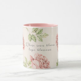 Personalisierter Schlamm mit Rose Tasse