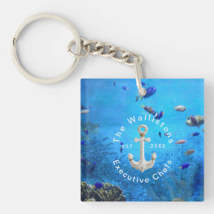 Personalisierter Schlüsselanhänger "Deep Ocean Blu