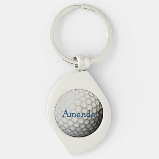 personalisierter Schlüsselanhänger für Golfspieler (Vorderseite)