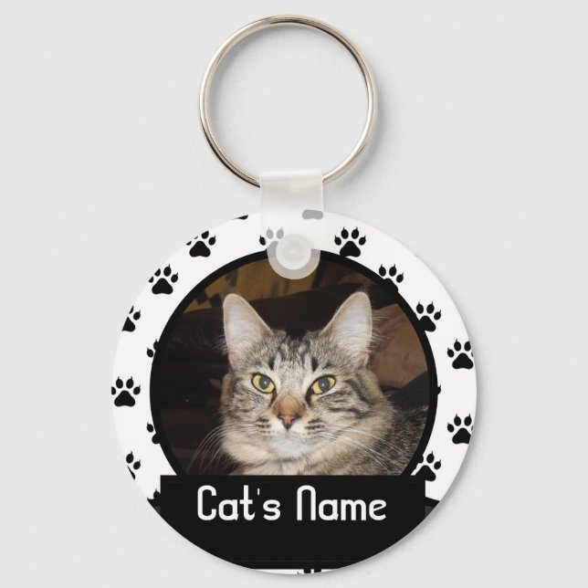 Personalisierter Schlüsselanhänger Ihrer Katze (Vorderseite)