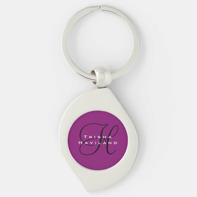 Personalisierter Schlüsselanhänger mit Monogramm (Vorderseite)