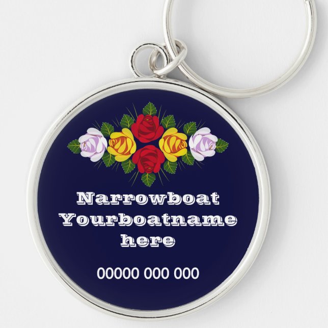 Personalisierter Schlüsselring der Kanal-Rosen Schlüsselanhänger (Vorne)