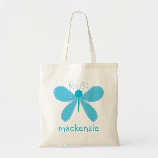Personalisierter Schmetterling Bookbag Tragetasche (Vorne)