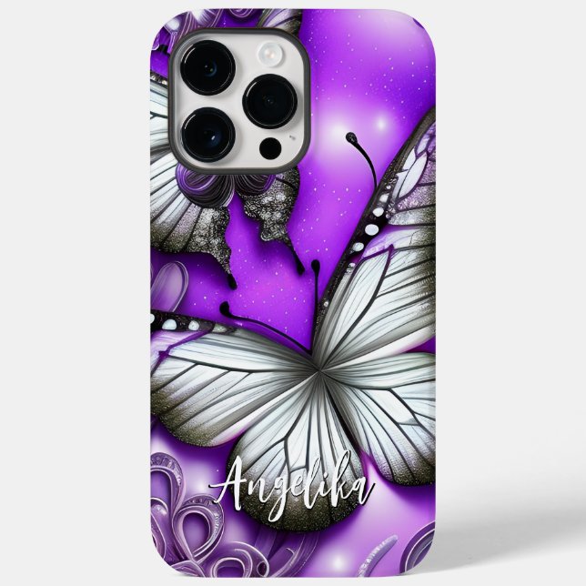 Personalisierter Schmetterling Case-Mate iPhone 14 Pro Max Hülle (Rückseite)