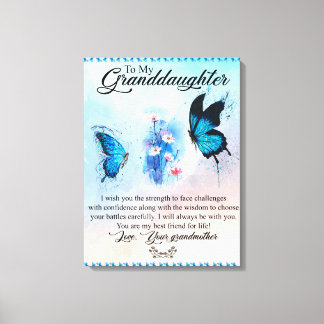 Personalisierter Schmetterling für meine Enkelin Leinwanddruck