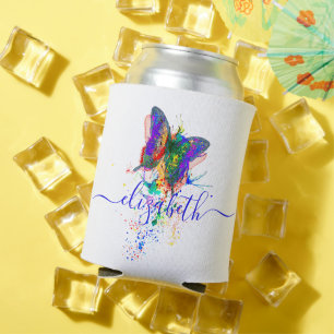 Personalisierter Schmetterling-Splatter Dosenkühler