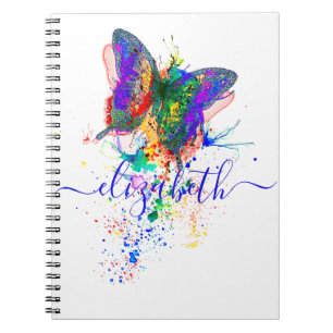 Personalisierter Schmetterling-Splatter Notizblock