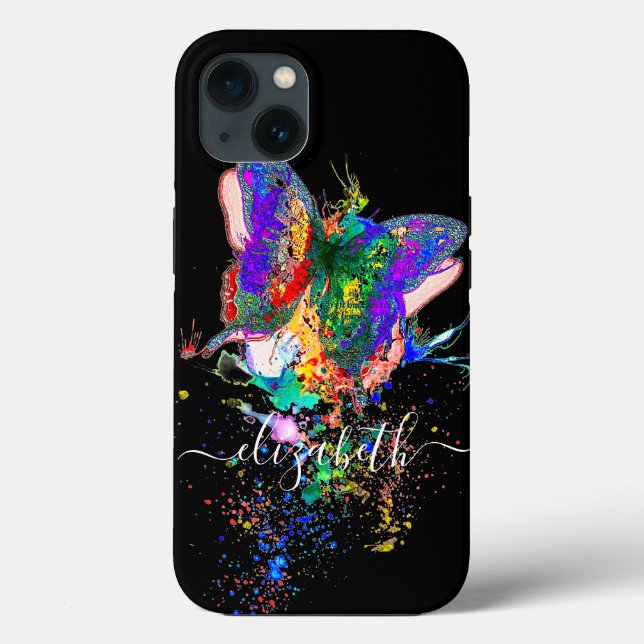 Personalisierter Schmetterling Spritzer Case-Mate  iPhone Hülle (Rückseite)