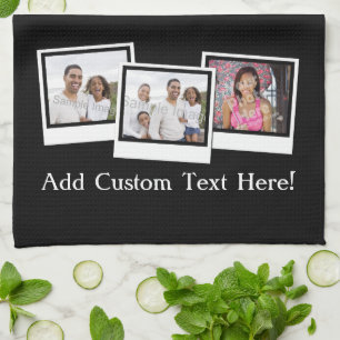 Personalisierter Schnappschuß 3-Foto gestaltet Küchentuch