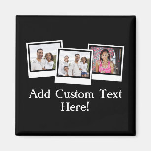 Personalisierter Schnappschuß 3-Foto gestaltet Magnet