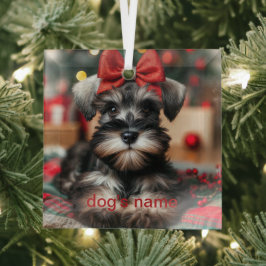 Personalisierter Schnauzer Ornament Aus Glas