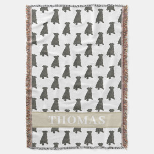 Personalisierter Schnauzer (Schwarz)  Decke